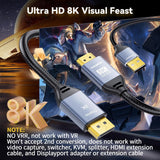 8K HDMI 2.1 to DisplayPort 1.4 Adapter Cable, HDMI to DP Cable 8K@30Hz