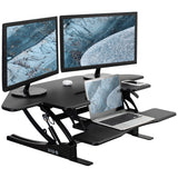 VIVO 43 inch Corner Height Adjustable Cubicle Stand Up Desk Converter,