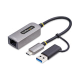 Adaptateur USB-C vers Ethernet avec Dongle USB-A de StarTech.com, 10/100/1000 Mbps