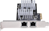 StarTech.com 2-Port 10GbE PCIe Network Adapter Card, Network Card for