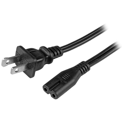 StarTech.com 6ft (2m) Laptop Power Cord, NEMA 1-15P To C7, 10A 125V, 1