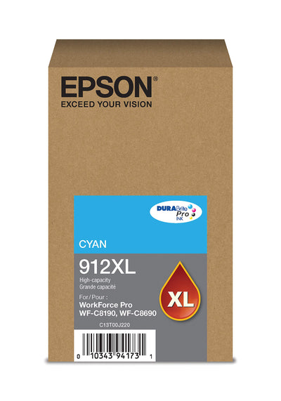 Epson T912XL220 DuraBrite High Capacity Cyan Ink