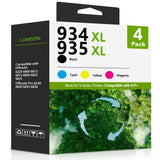 934XL 935XL Black/Color High Yield Ink Cartridges (4-Pack, Black/Cyan/
