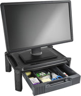 MOUNT-IT! Mesh Computer Monitor Stand Riser [Metal] Desk Organizer wit