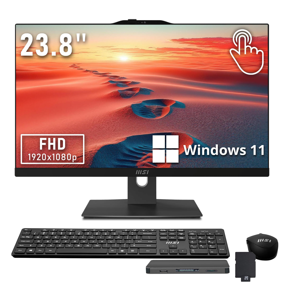 ASUS ALL-IN-ONE TOUCH SCREEN 23.8IN INTEL 5 210H DDR5 16GB 1TB PCIE G4 SSD OS W11PRO