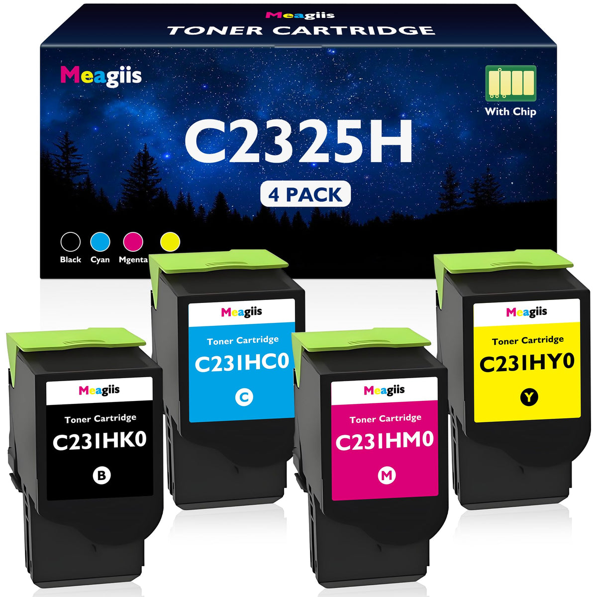 C2325H Toner Cartridges, Extra High Yield Replacement for Lexmark C231