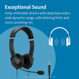 Kensington K33597WW Hi-Fi Headphones with Microphone