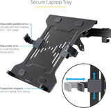 StarTech.com VESA Laptop Tray - Adjustable Monitor Arm Laptop Tray Sec
