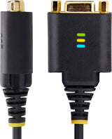 StarTech 1ft (30cm) USB to Null Modem Serial Adapter Cable, COM Retent