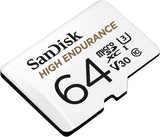 Carte microSDXC vidéo haute endurance SanDisk 64GB avec adaptateur pour Dash