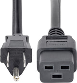 StarTech.com 10ft (3m) Heavy Duty Power Cord, NEMA 5-15P To C19 AC Pow