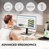 Moniteur ergonomique ViewSonic VG2752-2K 27 pouces IPS 1440p avec inclinaison, piv