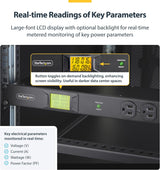 StarTech.com 16-Outlet Horizontal Rack Mount Metered PDU, 1U Server Po