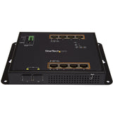 StarTech.com Industrial 8 Port Gigabit PoE+ Switch w/2 SFP MSA Slots -
