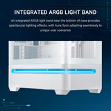 ASUS Prime AP202 ARGB White mATX case with Fully Tempered Curved Glass
