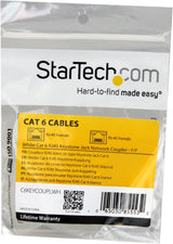 StarTech.com White Cat 6 RJ45 Keystone Jack Network Coupler F/F - RJ45
