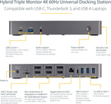 StarTech.com USB-C/USB-A Hybrid Docking Station for MacBook Pro/Air M1