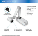 Epson DC-21 High-Definition Document Camera with HDMI, 12X Optical Zoo
