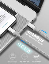 Câble USB C vers Lightning 3 pieds, lot de 2 [Certifié MFI] USB-C vers Ligh pour Apple