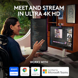 Logitech MX Brio Webcam Ultra HD 4K pour collaboration et diffusion en continu, 1080p à