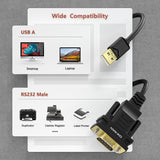 Convertisseur USB vers RS232, adaptateur série USB avec chipset FTDI, USB 2.0 vers DB9 mâle
