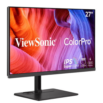 VIEWSONIC 27IN COLORPRO 4K UHD IPS MONITOR WITH 100W THUNDERBOLT, RJ45, DCI-P3 AND HDR400.