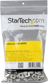 StarTech 100PK M6 Cage Nuts Silver Server Rack Cabinet