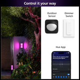 Philips Hue Impress Outdoor Wall Light Wide (Low-Volt), (240 x 190 mm)