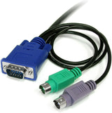 StarTech.com 3-in-1 Ultra Thin PS/2 KVM Cable - Keyboard/Video/Mouse (