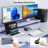 2PORT USB C KVM Switch HDMI 4K 60HZ w/ USB Type C Cables