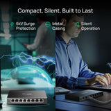 TP-Link Omada 8-Port Gigabit Easy Managed Switch (ES208G), 16Gbps Swit