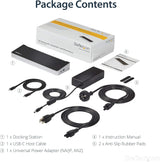 StarTech USB-C Dock Triple 4K Monitor 2x DP+HDMI 100W