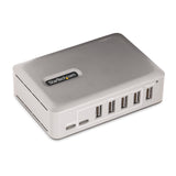 StarTech Hub USB-C 7 ports - 5 ports USB-A + 2 ports USB-C - Auto-alimenté avec alimentation 65W - USB 3.1 10 Gbit/s - Hub USB pour ordinateur de bureau/portable avec câble de verrouillage de 1 m