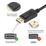 XMSJSIY Displayport to DVI Adapter Cable,High Speed DP Cord to DVI 24+