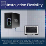 Injecteur PoE++ 2,5 G de TRENDnet, TPE-219GI, PoE++ 90 W, PoE+ 30 W, boîtier métallique