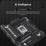 ASUS TUF Gaming B850M-PLUS WiFi AMD AM5 B850 mATX Motherboard, 14+2+1