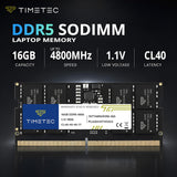 Timetec Kit 32 Go (2x16 Go) DDR5 4800 MHz PC5-38400 Non-ECC sans tampon 1,1