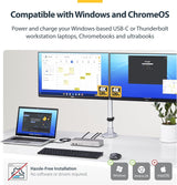 StarTech Dual-Monitor USB-C Docking Station, HDMI, 4K 60HZ, 100W Laptop Charging, 1GBE, Driverless, Multi-Monitor Dock for Windows
