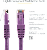 Câble Ethernet CAT6 StarTech.com de 7,6 m - Ethernet Gigabit CAT 6 violet