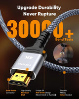 Câble HDMI 7,6 m, Long câble HDMI 2.0 4K eARC-Snowkids 18 Gbit/s Haute Vitess