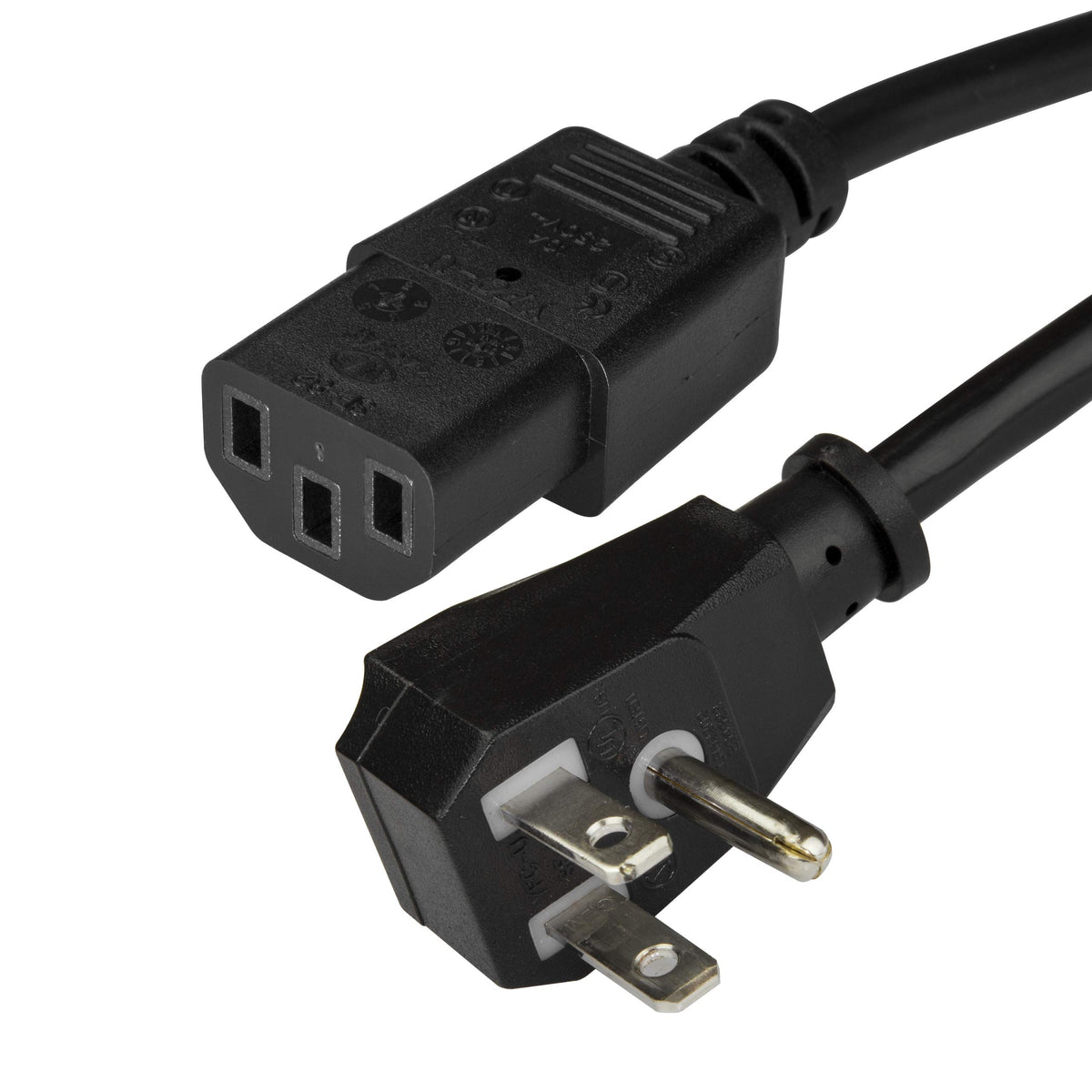 StarTech.com 15ft (4.5m) Computer Power Cord, Flat NEMA 5-15P To C13,