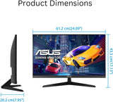 ASUS 27” 1080P Eye Care Monitor (VY279HGR) - Full HD, IPS, 120Hz, 1ms,