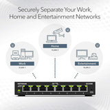 NETGEAR Commutateur Gigabit 8 ports Plus (GS308E) - Bureau ou mur