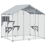 Grand meuble de catio en métal pour l'extérieur de 79 po avec housse imperméable, 4 plateformes