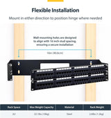 StarTech.com 2U Hinged Wall Mount Patch Panel Bracket - 6 inch Deep -