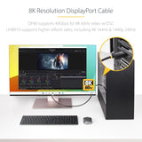 StarTech 3FT Displayport 2.1 Cable, VESA Certified DP40 Displayport Cable W/UHBR10/HDR/HDCP 2.2, 8K 60HZ/4K 144HZ W/DSC 1.2A, DP 2.1 Cable, UHD MON