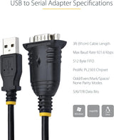 StarTech.com 3ft (1m) USB to Serial Cable, DB9 Male RS232 to USB Conve