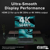PLUGABLE HUB USB-C 10-EN-1 AVEC HDMI 8K EN TRANSIT 140W DE CHARGE