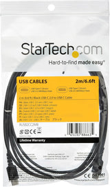 StarTech.com Câble de charge USB C de 2 m – Charge et synchronisation rapides et durables USB