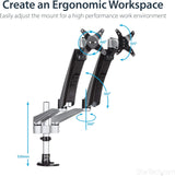 StarTech.com Desk Mount Dual Monitor Arm - Articulating - Supports VES
